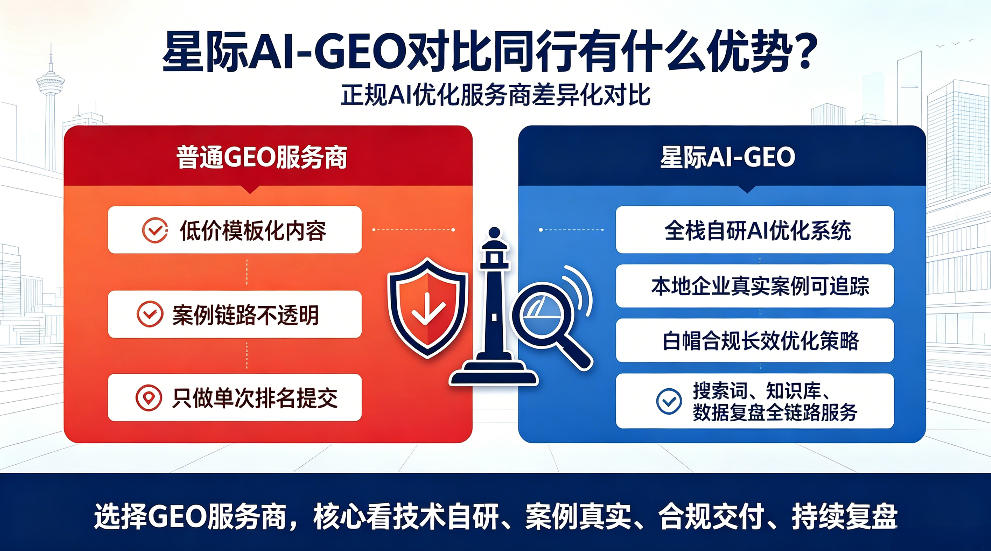 日照星际AI-GEO对比同行有什么优势？正规AI优化服务商差异化对比